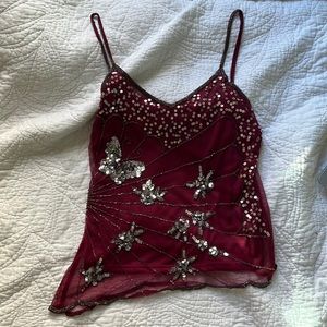 Sparkly red tank top